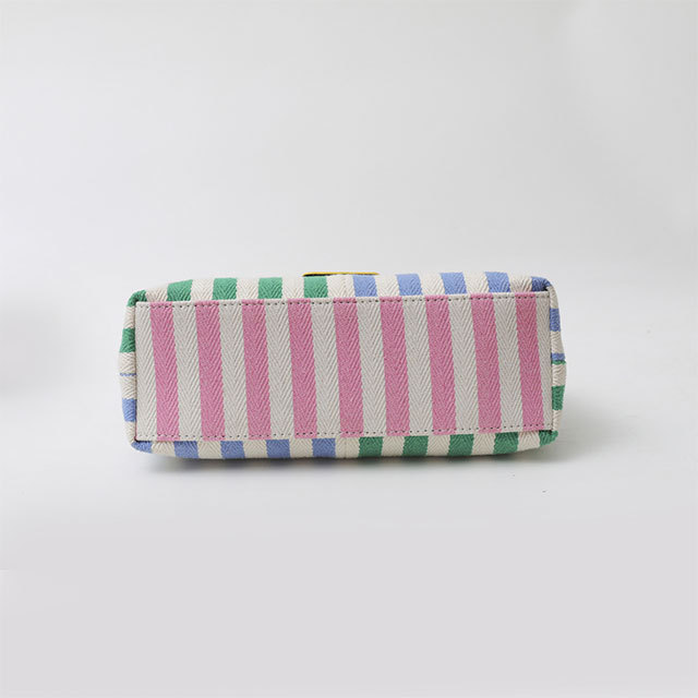 Colorful Striped Chains Canvas Bag