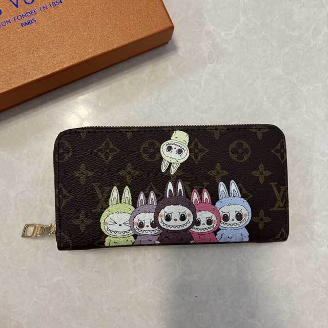 Labubu Fashion Leather Rectangular Wallet