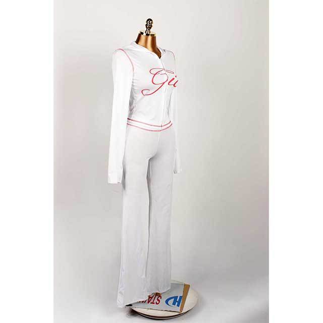 Long Sleeve Zipper Up Hooded 2 Pieces Jogging Suit