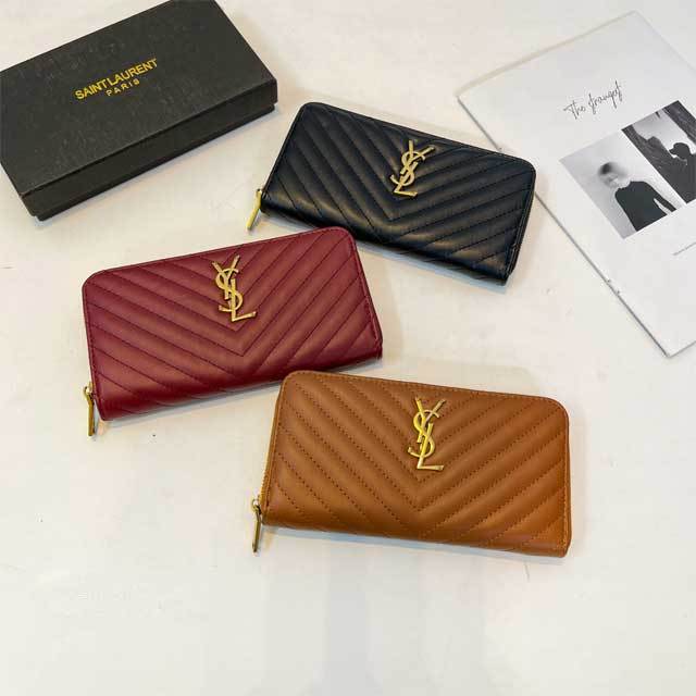 Zipper Leather Women Purses