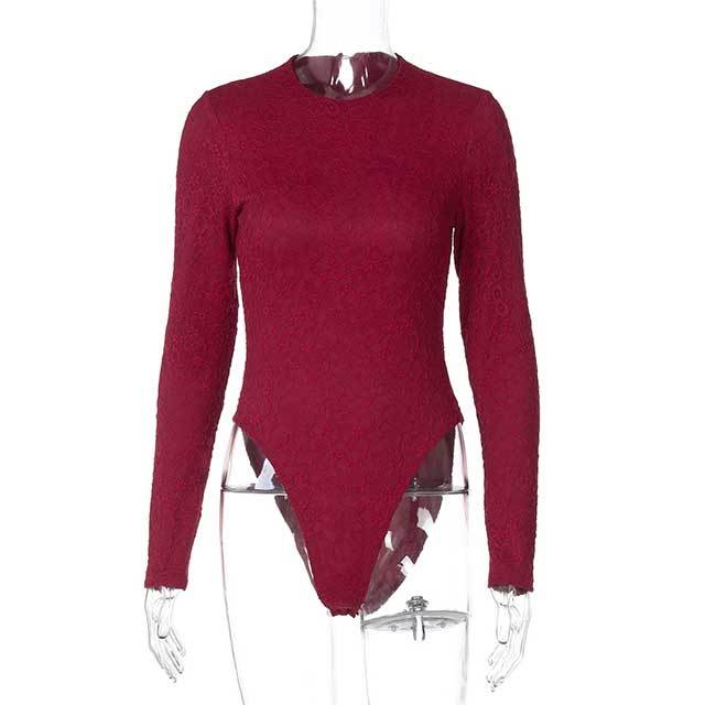 Long Sleeve Lace Teddies Top Ruched Skirt Set
