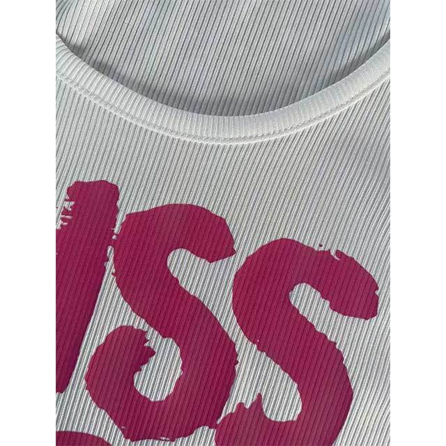 Letters Printed Cotton Tank Top
