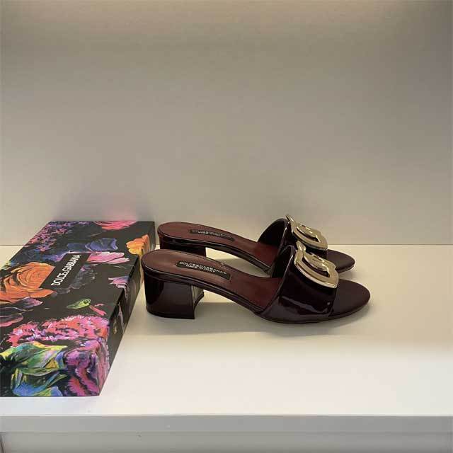 Metal Logo Sexy Fashion Chunky Sandals