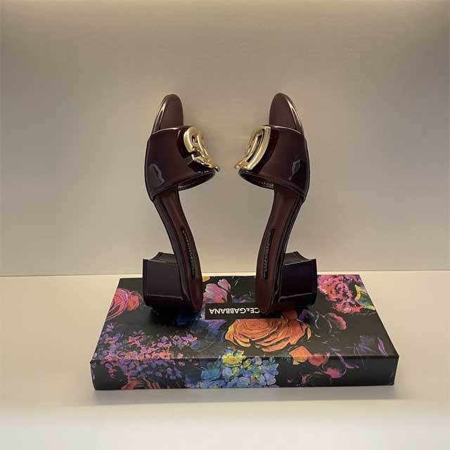 Metal Logo Sexy Fashion Chunky Sandals