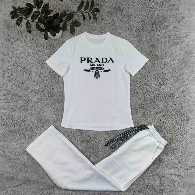 Jacquard Short Sleeve Casual Jogging Suit