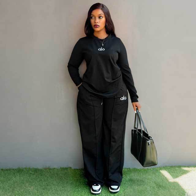 Embroidery Fashion Fall Pants Suit