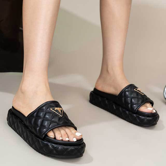 Casual Style Open Toe Platform Flats Shoes