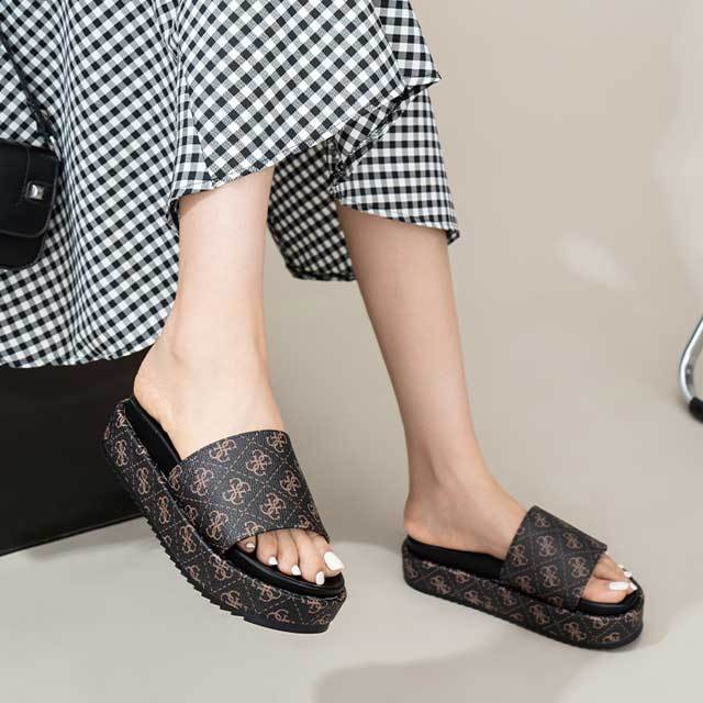 Luxury Fashion Printed Open Toe Platform Shoes