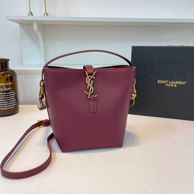 Metal Logo Fashion Crossbody Bucket Bag
