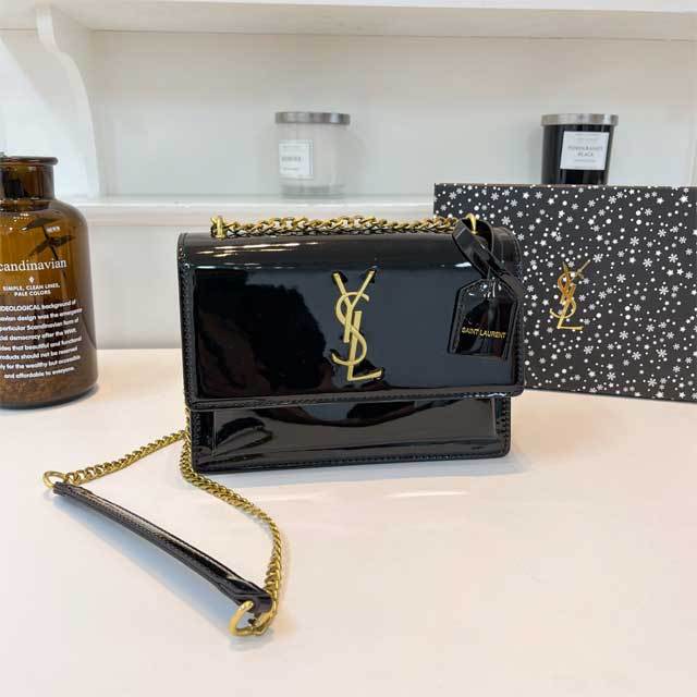 Shiny Leather Fashion Messenger Bag