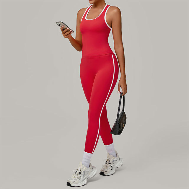 Contrast Color Yoga Wear Tight Legging Set