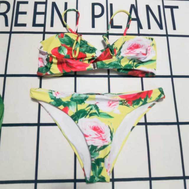 Floral Print Sexy Bikini Set
