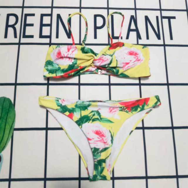 Floral Print Sexy Bikini Set