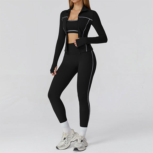 Colorblock Activewear Tight Pant Set 3 Pieces