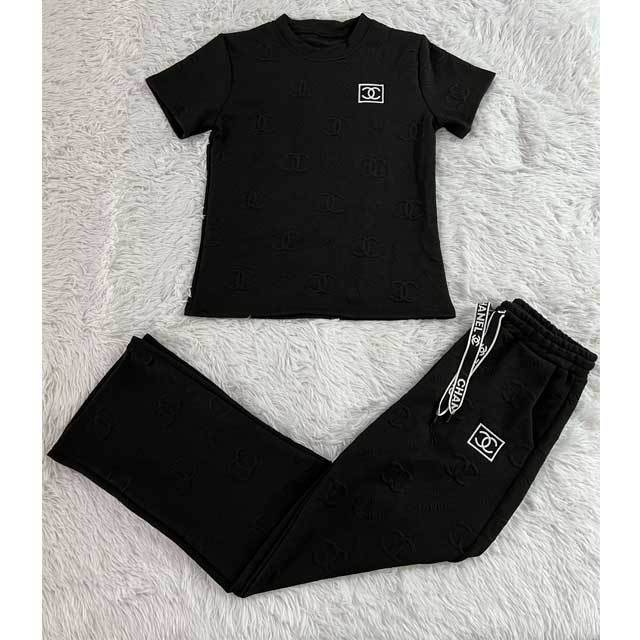 Embroidery Fashion Casual Pants Suit