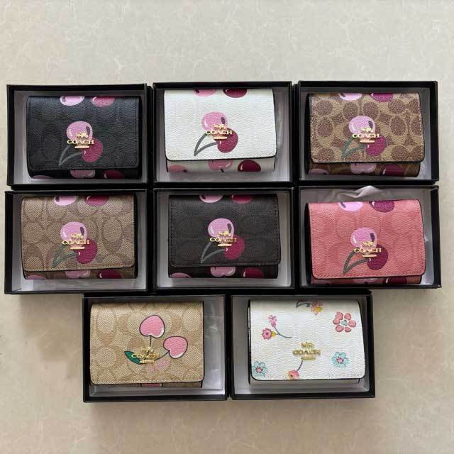 Cherry Print Fashion Leather Wallet