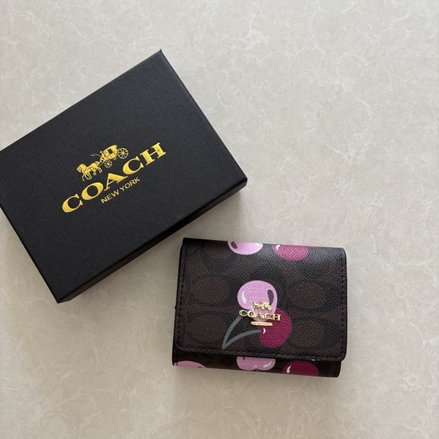 Cherry Print Fashion Leather Wallet
