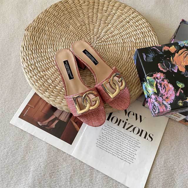 Fashion Braid Hollow Out Chunky Sandals