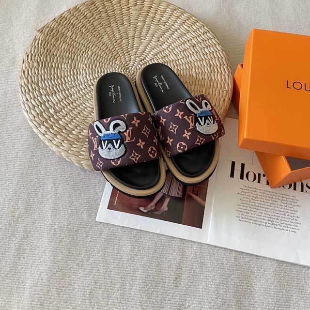 Fashion Cartoon Velcro Flat Slides