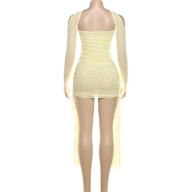 Tube Top Ruched Bodycon Dress