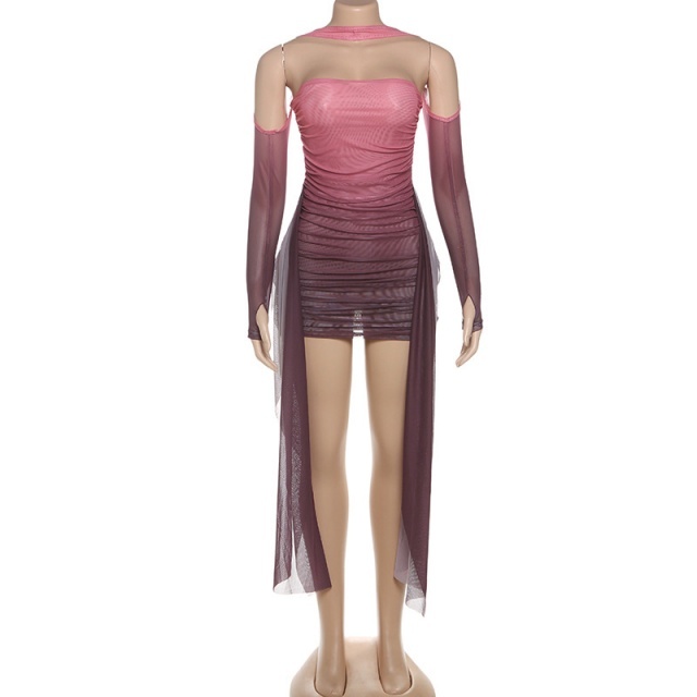 Tube Top Ruched Bodycon Dress