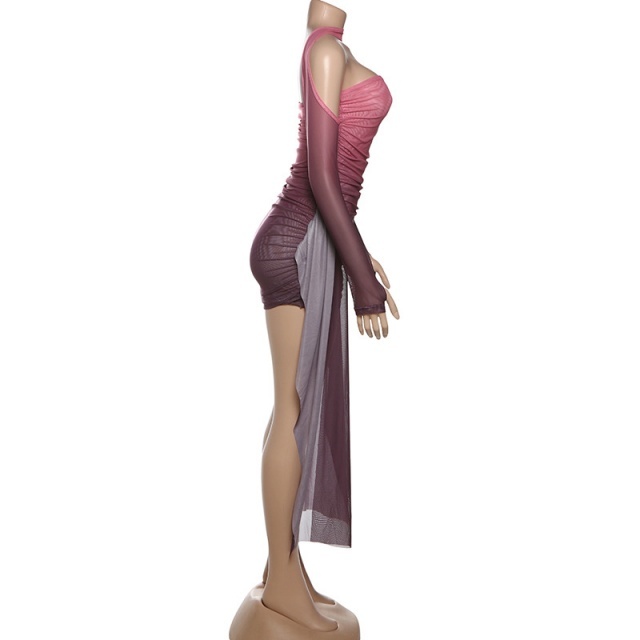 Tube Top Ruched Bodycon Dress