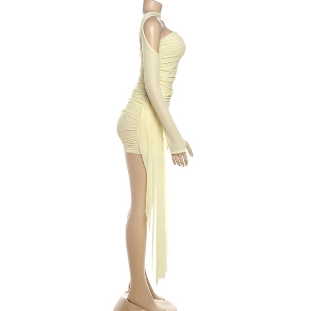 Tube Top Ruched Bodycon Dress