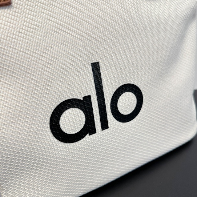 Letters Printed Canvas Shoulder Bag