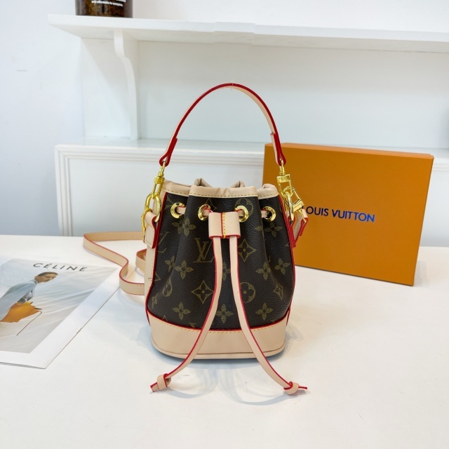 Leather Printed Women Crossbody Bucket Bag