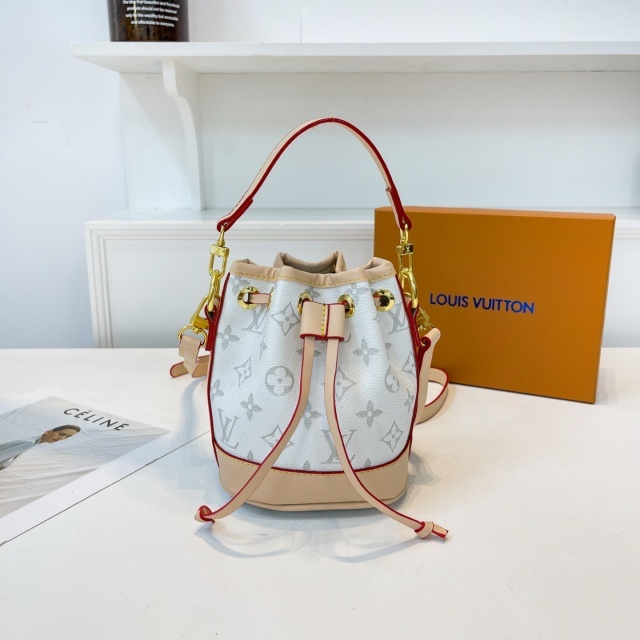 Leather Printed Women Crossbody Bucket Bag