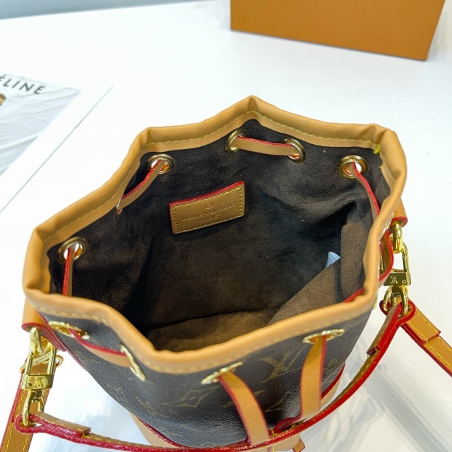 Leather Printed Women Crossbody Bucket Bag