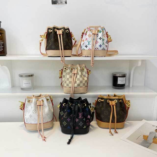 Leather Printed Women Crossbody Bucket Bag
