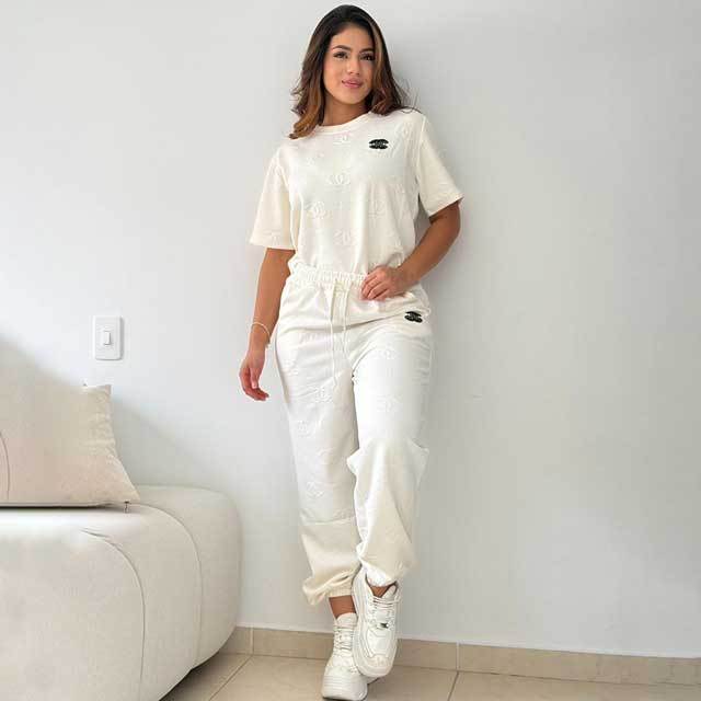Embroidery Embossing Fashion Casual Jogging Suit