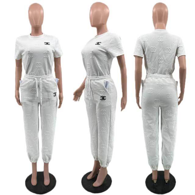 Embroidery Embossing Fashion Casual Jogging Suit