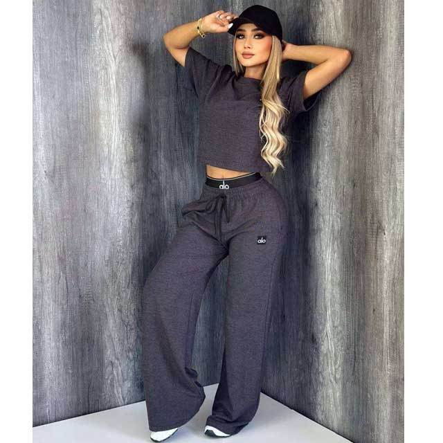 Fashion Short Sleeve Women Tracksuit Set