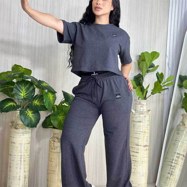 Fashion Short Sleeve Women Tracksuit Set