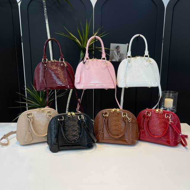 Leather Fashion Rippled Crossbody Handbag