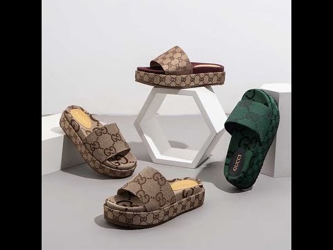 Letters Embroidery Design Platform Slides Shoes
