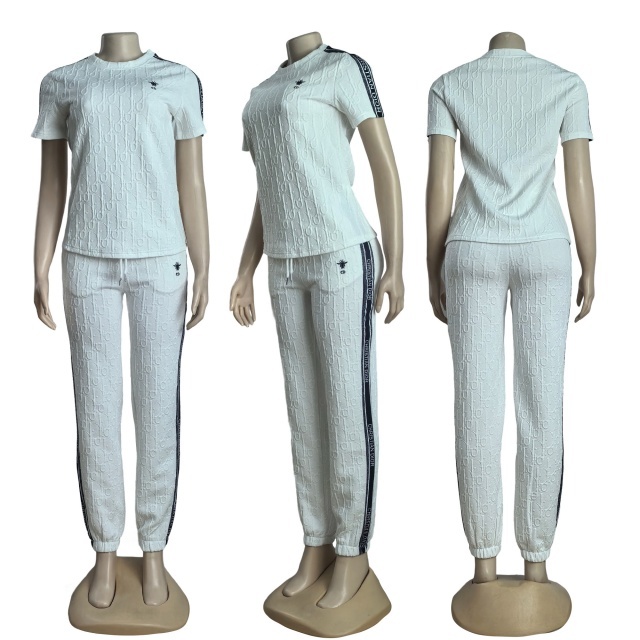 Jacquard Short Sleeve Tracksuit Set