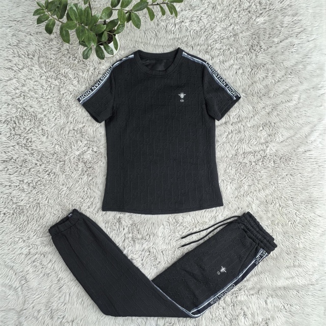 Jacquard Short Sleeve Tracksuit Set