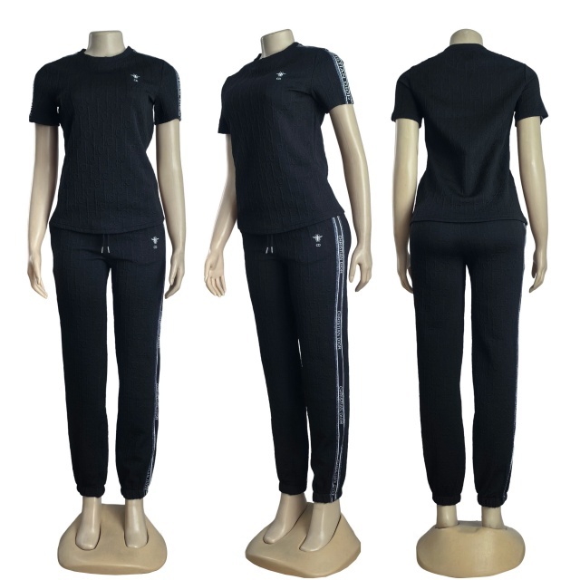 Jacquard Short Sleeve Tracksuit Set