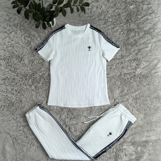 Jacquard Short Sleeve Tracksuit Set