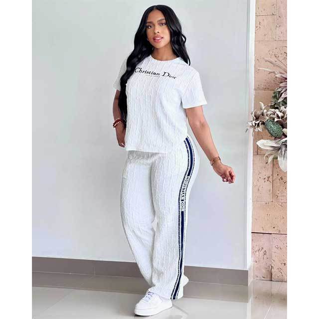 Jacquard Women Casual Tracksuit Set