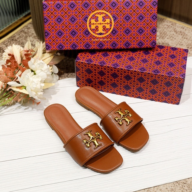Metal Logo Luxury Fashion Women Slipper
