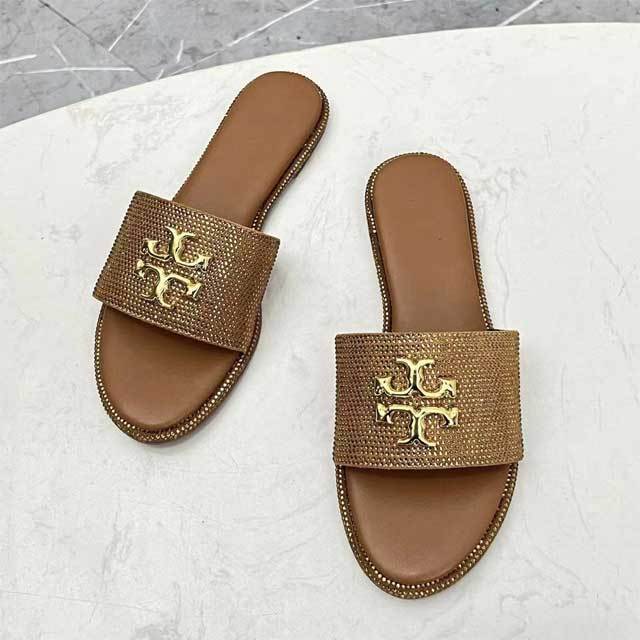 Rhinestones Luxury Fashion Women Flat Sandals