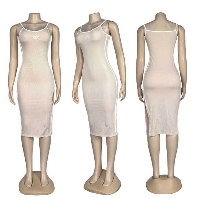 Embroidery Slit Sport Dress