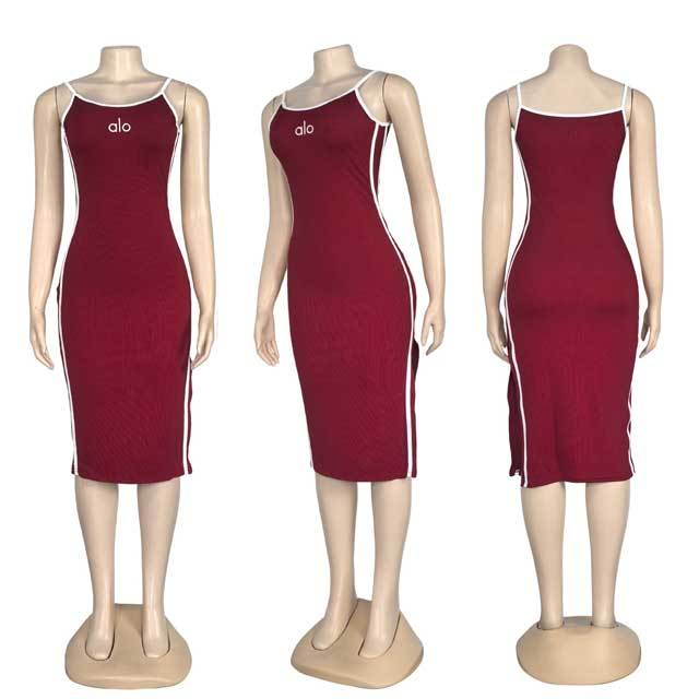 Embroidery Slit Sport Dress