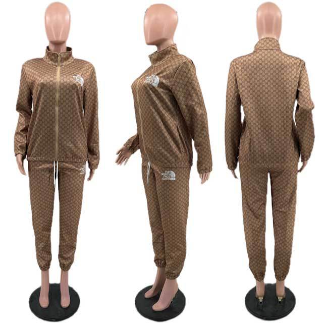 Fashion Embroidery Jacket Top Casual Pants Set