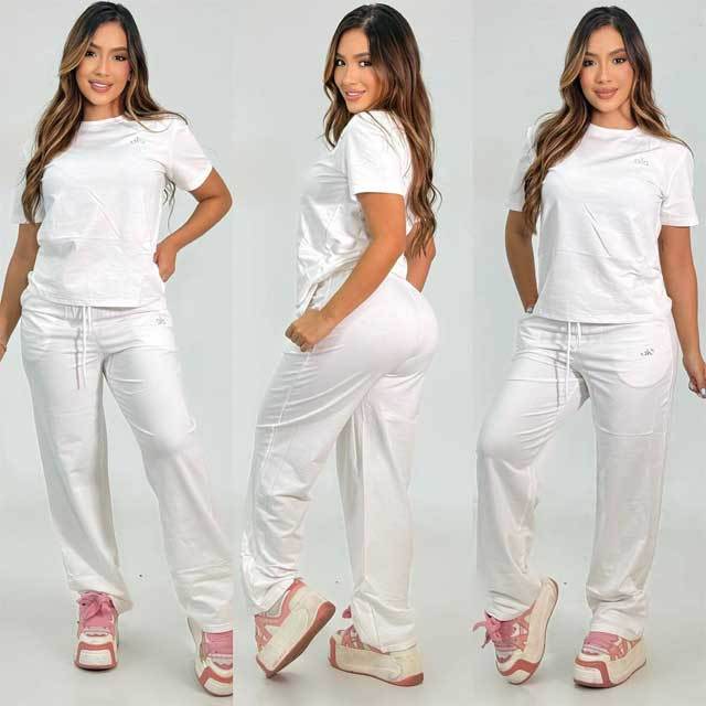 Embroidery Cotton Fashion Women Tracksuit Set