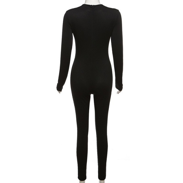 Basic Style Solid Color Slim Jumpsuit
